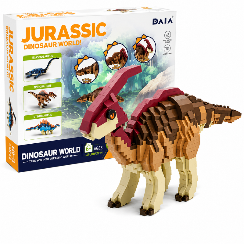 Klocki Dinozaur Parasaurolophus 3D Jurassic 970 el. + instrukcja