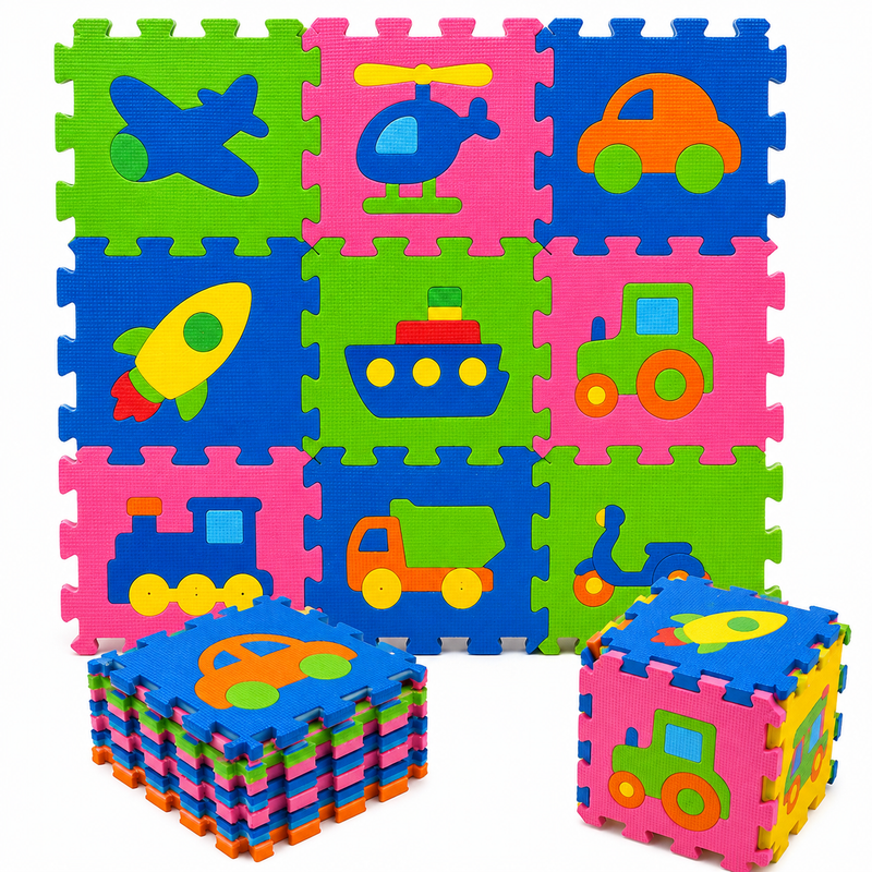 Mata Edukacyjna Puzzle Piankowe Dla Dzieci 30x30 cm