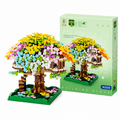 Klocki Konstrukcyjne Domek na Drzewie Sakura Kwiaty Wiśni Drzewko 3D