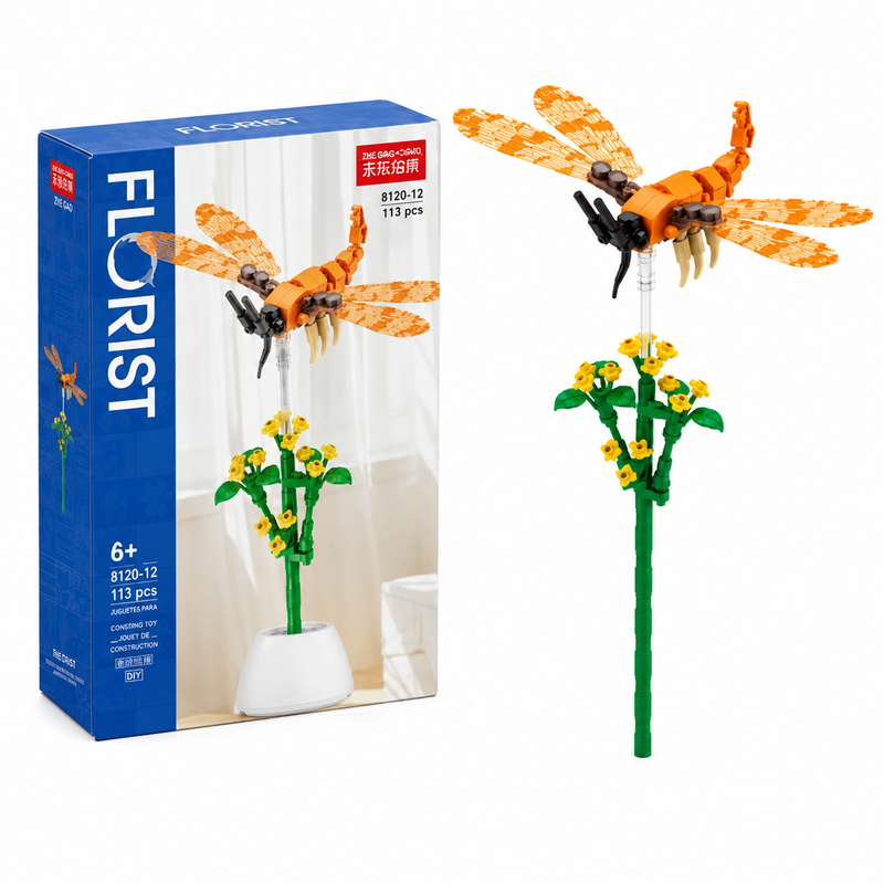 KLOCKI FLORIST BUPLEURUM ROTUNDIFOLIUM SCORPIONFLIES 111 EL MODEL DIY DEKOR