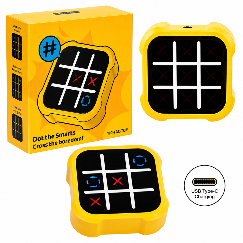 Elektroniczne Kółko i Krzyżyk Tic Tac Toe 4w1 Gra Logiczna USB