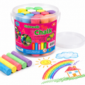 KREDA CHODNIKOWA DLA DZIECI 16 SZTUK KOLOROWA W WIADERKU PASTELOWA 9.5cm