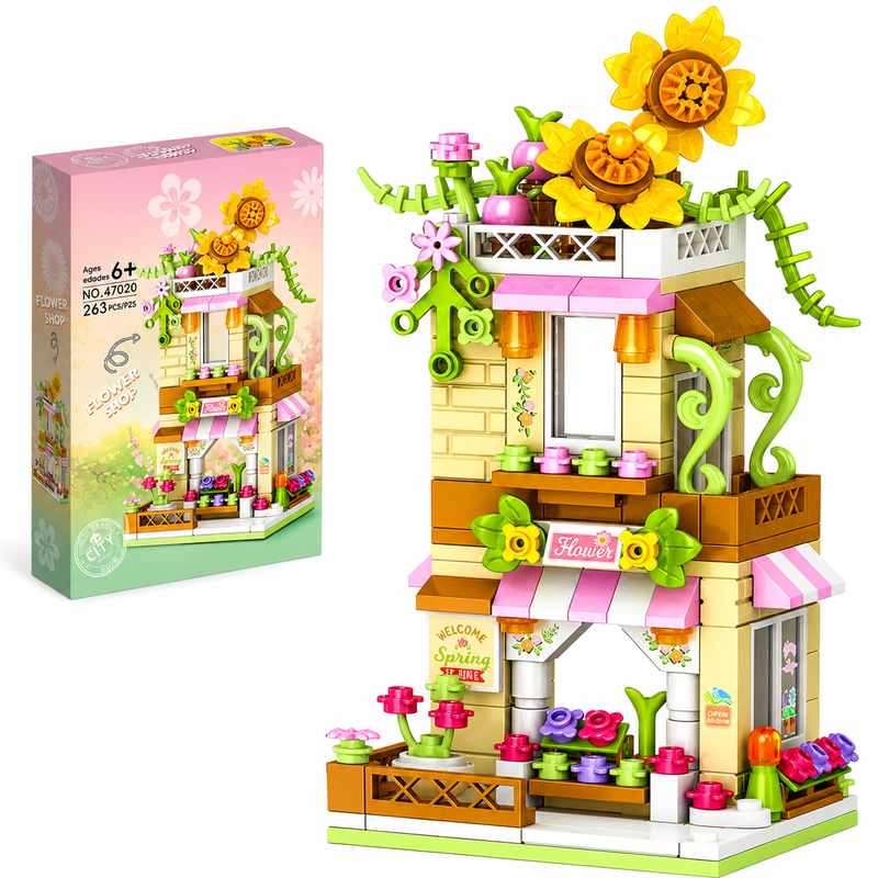 Klocki Flower Shop Kwiaciarnia Mini Budynek City 263 el. 6+ Kwiaty