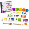 Zestaw Montessori Matematyka Nauka Liczenia Dodawania Drewniany 3+