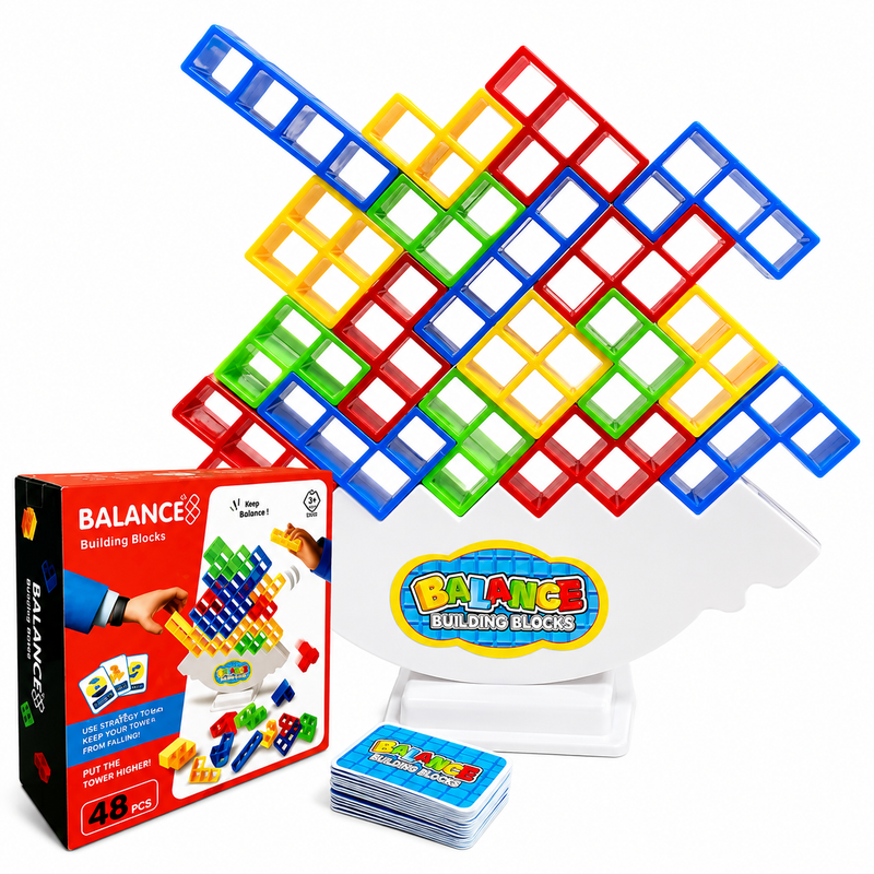 Gra Zręcznościowa Tetris Balansująca Wieża Klocki Rodzinna Prezent