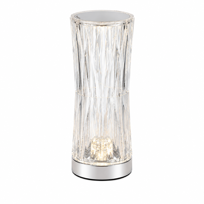 Lampka kryształowa LED 21cm wazon dotykowa 3 barwy USB AKU ściemniana 240LM